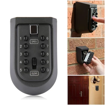 

Outdoor Key Safe Lock Box Household Key Lock Box Wall Mount Key Safe Key Storage Lock Box with Digits Combination