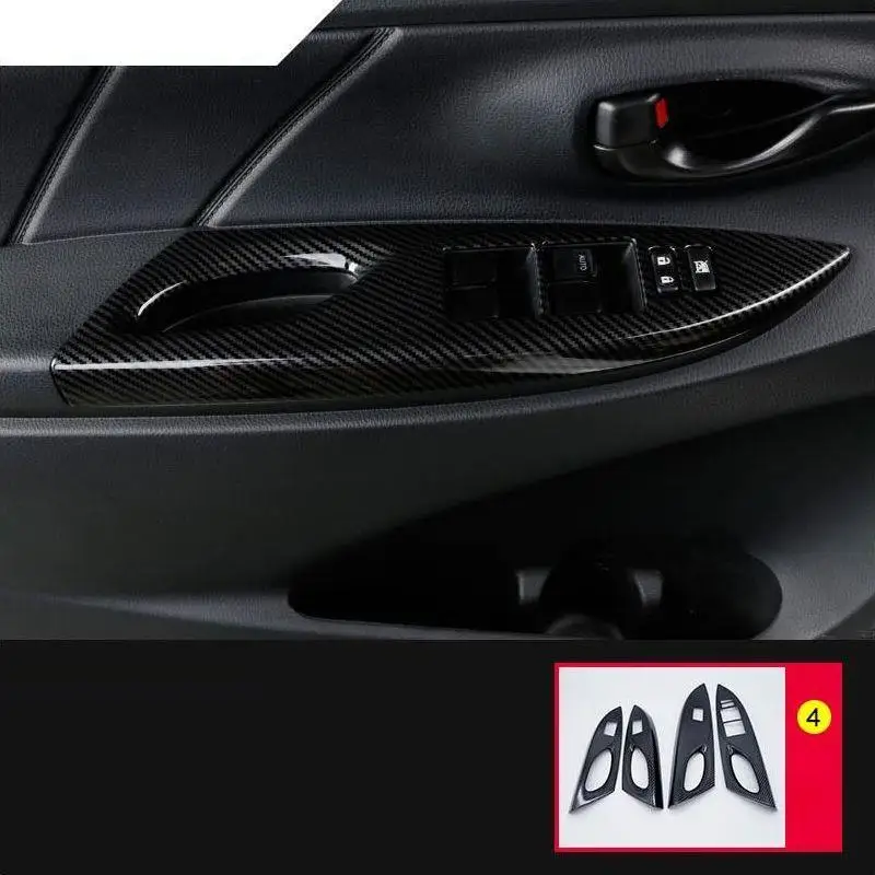 Автомобильные оконные панели, интерьерные автомобильные модифицированные аксессуары, стикер, полосы, яркие блестки, 14 15 16 17 18 для Toyota Yaris Hatchback