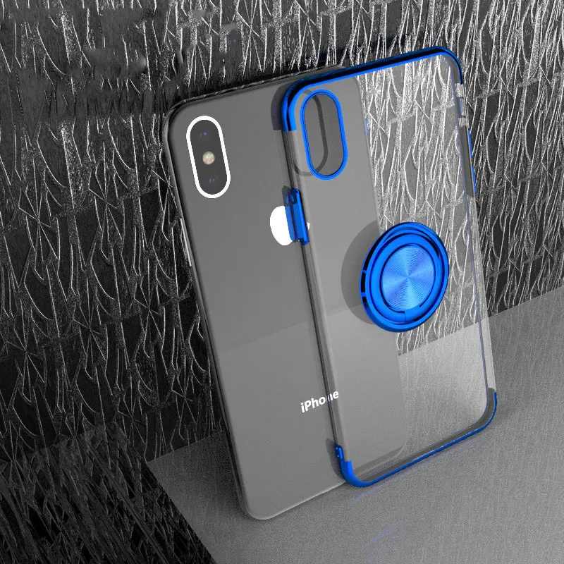 Blue Мягкий чехол для iPhone 11 Pro Max 11Pro XS Max XS X XR 8 7 6 6S Plus, Прозрачный ударопрочный чехол для Apple - Цвет: Blue