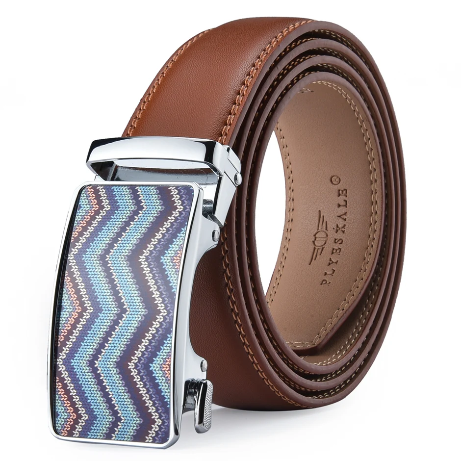 Famous Brand Designer Male Belt New Arrival Brown Black Leather Strap Men's Belts Luxury Automatic Buckle Belts For Men B700