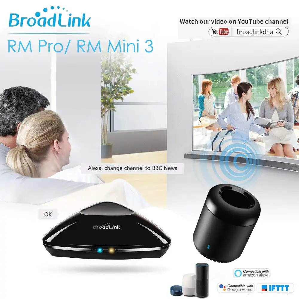 オリジナル Broadlink スマートホーム Rmpro Mini3 Alexa Google ホーム無線 Lan 4 用 2 4g Rf 赤外線リモコン Ifttt 新バージョン ホームオートメーションモジュール Aliexpress