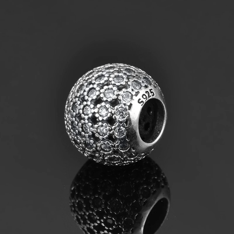 Luxury Clear Zircon 925 Sterling Silver DIY like Sun flower Crystal Beads Fit Original Pandora Charm Bracelet Jewelry making