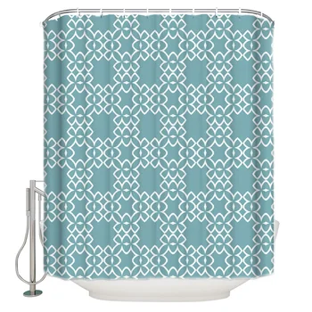 

Chilled Pattern Shower Curtain Waterproof Bathroom Curtain Polyester Bath Curtain Home Decor 12 Hooks