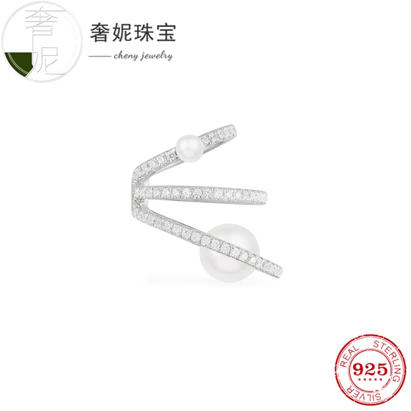 Cheny fit s925 Серебряные серьги жемчужная серия роскошное украшение ушной зажим модные ювелирные изделия милые вечерние подарок на выпускной вечер для женщин