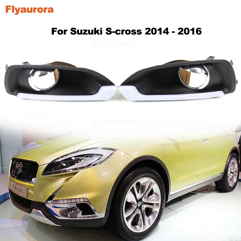 

1 комплект светодиодный дневные ходовые огни дневного светильник противотуманная фара для Suzuki Swift 2014 - 2019 Vitara 2015 2016 baleno 2018 2019 DZIRE 2017 2018