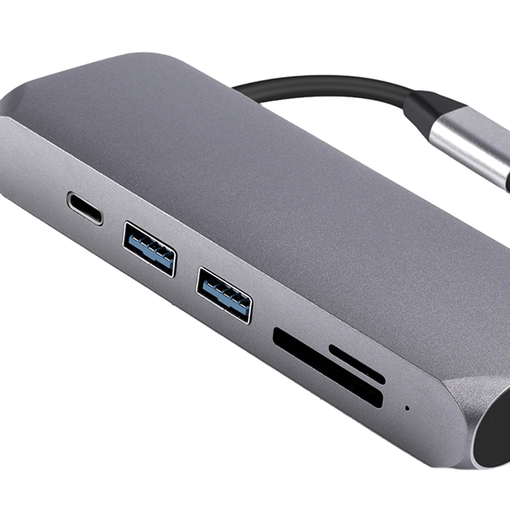 5 в 1 Алюминиевый сплав USB C концентратор 4 к HD SD/TF кард-ридер 2 порта USB конвертер Кабель Тип C концентратор адаптер