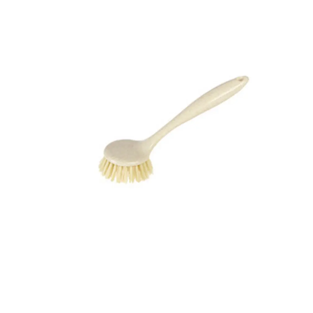 

Kitchen Scrub Brushes with Sturdy Offset Handle Anti-melting Bristles for Pot Pan Cast Iron Skillet Cleaning