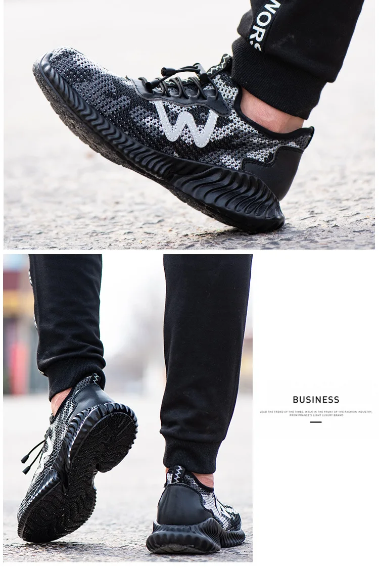 Сверхлегкая Мужская и Женская рабочая обувь, защищенная от проколов, защитная обувь, пластиковые стальные утепленные ботинки Kevlar b
