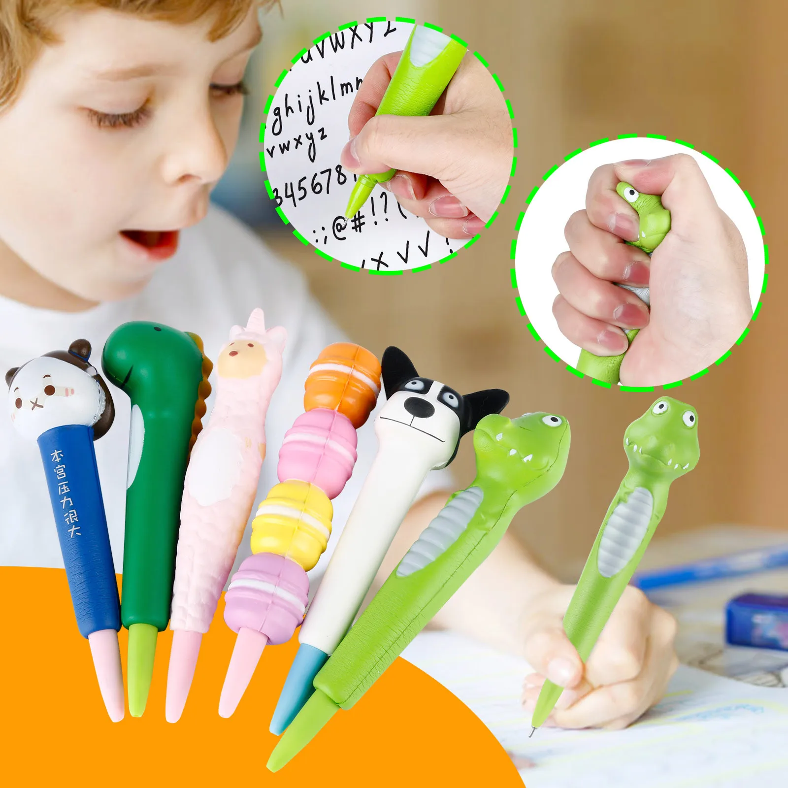 

Kids toys Student Writing Pen Decompression Slow rebound Pen Soft Unique Elastic Pen Party decoration Gift Educational Toys