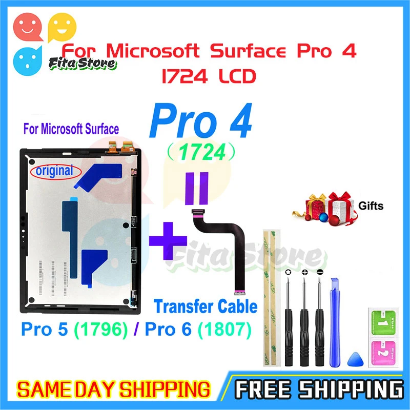 Оригинальный ЖК-дисплей для Microsoft Surface Pro 4 1724 внешний дисплей 5 1796 / 6 1807 | Компьютеры