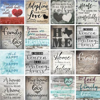 

Full circle 5D DIY diamond painting "family love letter" 3D embroidery pattern cross stitch kit mosaic home decoration gift