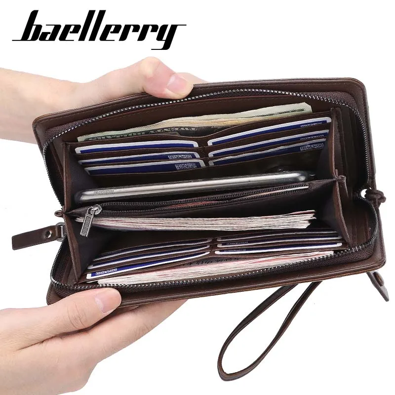 Baellerry, мужской клатч, большая вместительность, мужские кошельки, карман для сотового телефона, карман, высокое качество, многофункциональный кошелек для мужчин