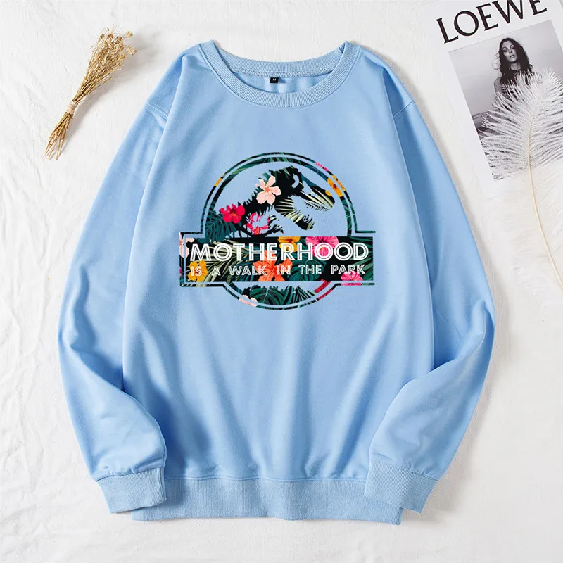 Plus Size New Dinosaur Print Hoodie Winter Oversized Hoodies Women Crewneck Sweatshirt Women Long Sleeve Clothing Pink Tops