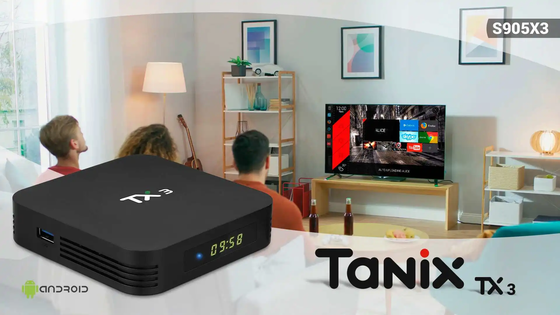 Tanix TX3 Smart tv Box S905X3 4 Гб ОЗУ 32 Гб ПЗУ 2,4G 5G WiFi Android 9,0 ТВ приставка поддержка голосового управления Facebook