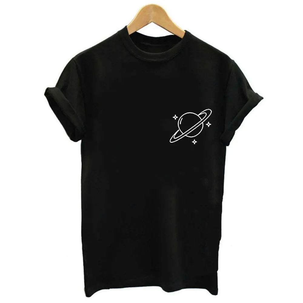 Новое поступление Shein, модная женская рубашка с принтом, блузка, женские футболки, повседневные женские топы размера плюс S-XL, Harajuku, летняя рубашка - Цвет: 1192Black