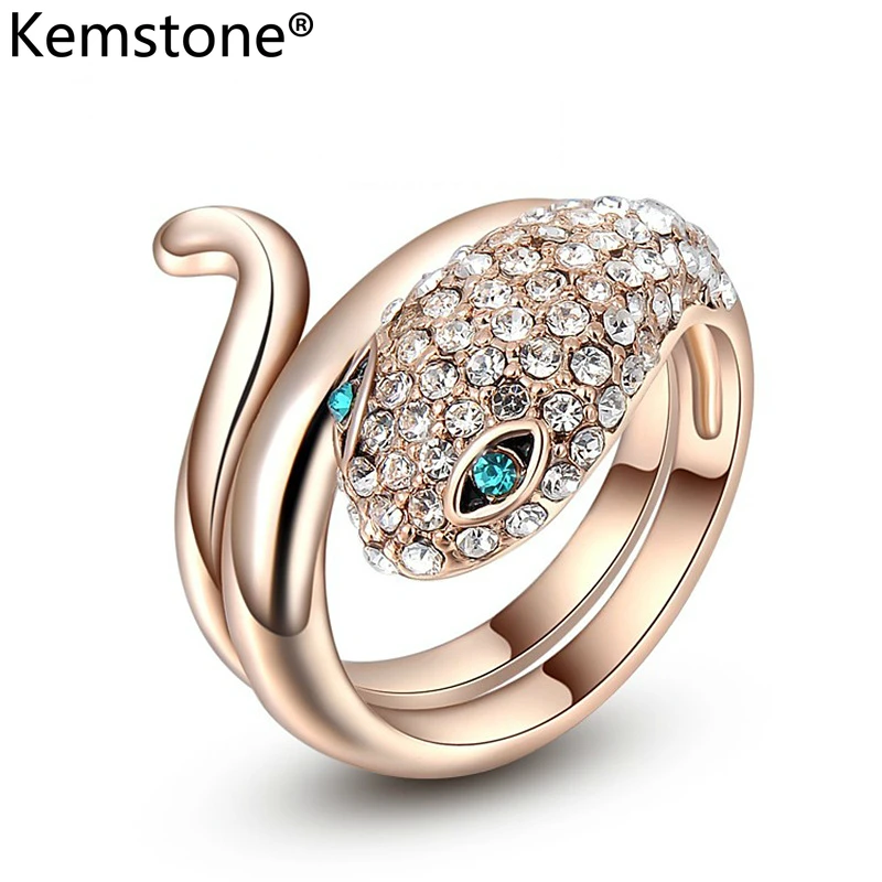 Женские леопардовые серьги гвоздики Пчелка Kemstone с фианитами класса