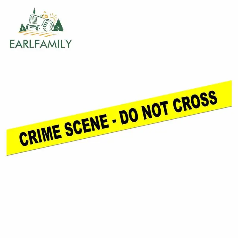 EARLFAMILY 15cm x 5.3cm dikkat bandı çıkartması suç sahnesi-çapraz değil araba Sticker pencere tampon dekorasyon uyarı çıkartmalar