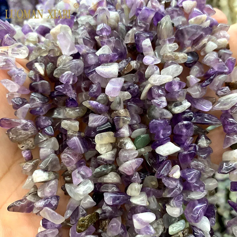 amethyst 2 шт натуральные камни разного размера бусины Агаты Кристалл малахитов аметистов для самостоятельного изготовления ювелирных изделий браслет ожерелье 5-8 мм - Цвет: amethyst
