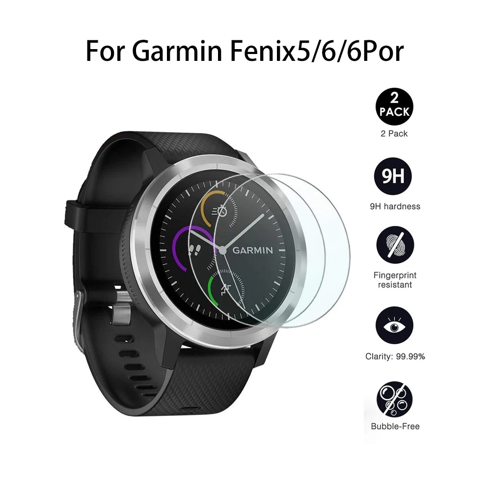 Защитная пленка из закаленного стекла для Garmin Fenix 5 /6 /6Pro Shapphire / Pro Sloar Защита экрана