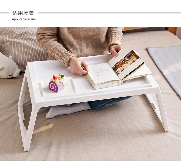 Креативный стол для ноутбука, простой складной стол для кровати, студенческий стол, пластиковый стол для компьютера, подставка для