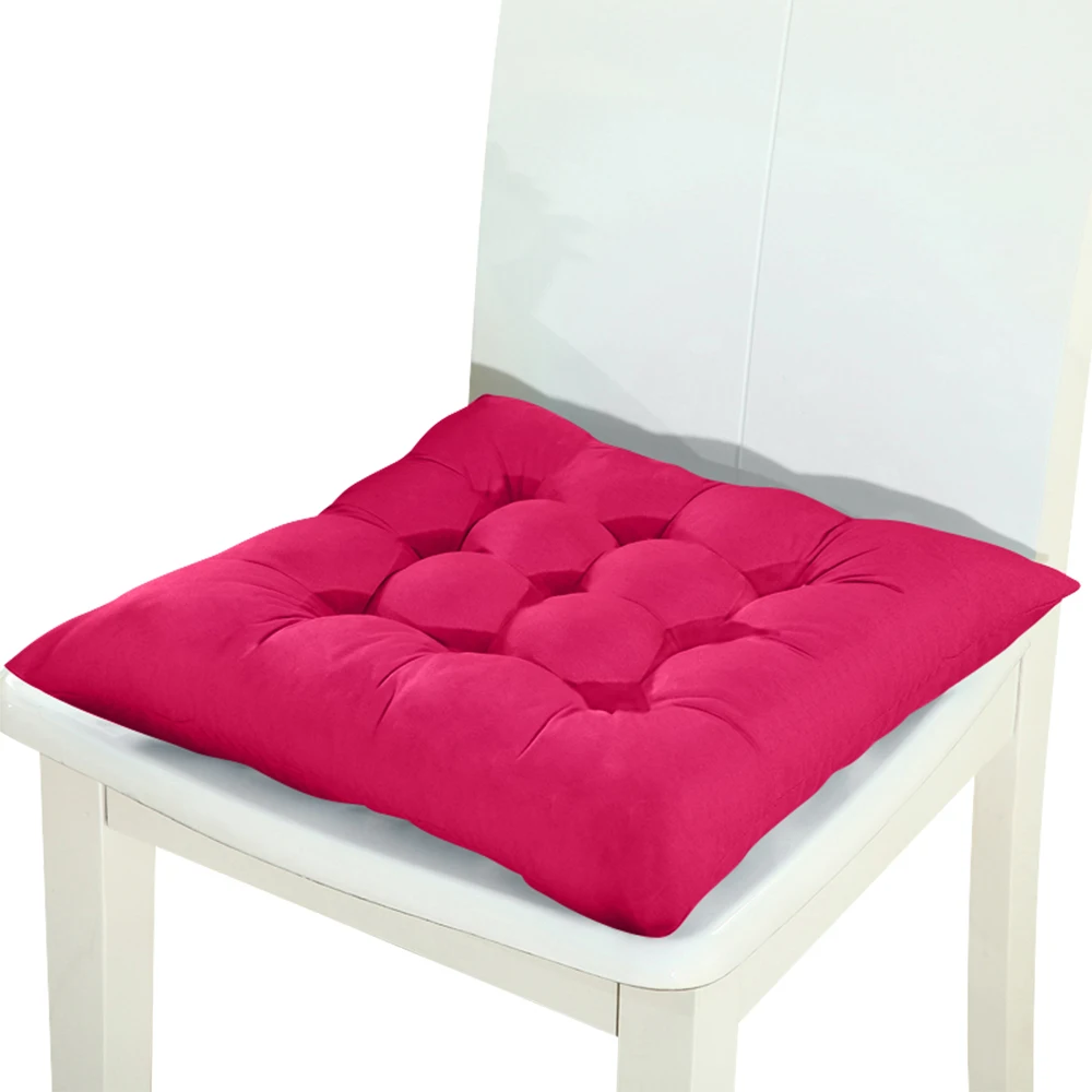 Квадратная одноцветная Подушка для стула, утолщенная Подушка для стула, для столовой, патио, дома, офиса, для помещений, уличный садовый диван, подушка для ягодиц