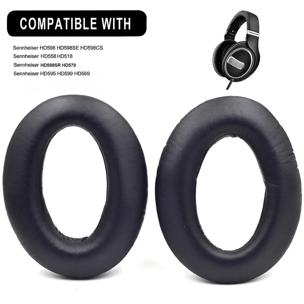 Сменные амбушюры для наушников Sennheiser HD598 Cs HD598SE HD 598 SR HD518 HD558 HD595 HD599 HD569 HD579 |