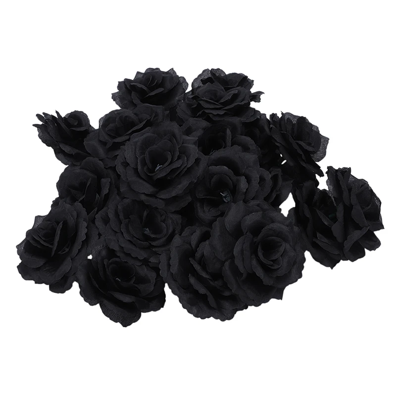 20 peças flor de seda artificial rosa preta festa casamento casa escritório  jardim decoração diy|Flores secas artificiais| - AliExpress