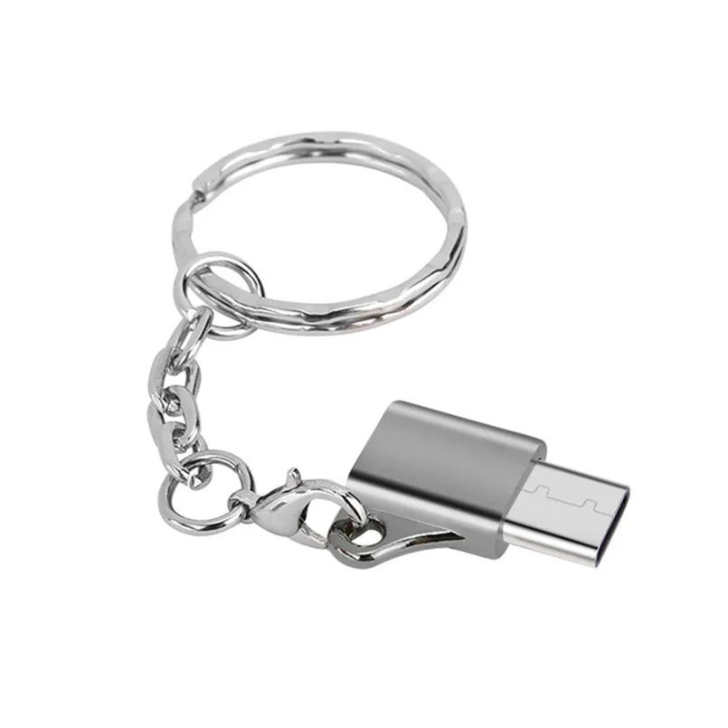 Type-C-USB портативный мини-адаптер для передачи данных и зарядки адаптер-конвертер высококачественный USB-C-USB адаптер 30OCT23 - Цвет: Серый