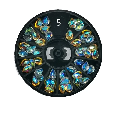 5 New 3D Resin Rhinestone In Wheel Symphony Korea/Japanese Style Nail 12 Design(ZP991) Nail Art Decorations Rhinestones DIY Wheel - Цвет: 5