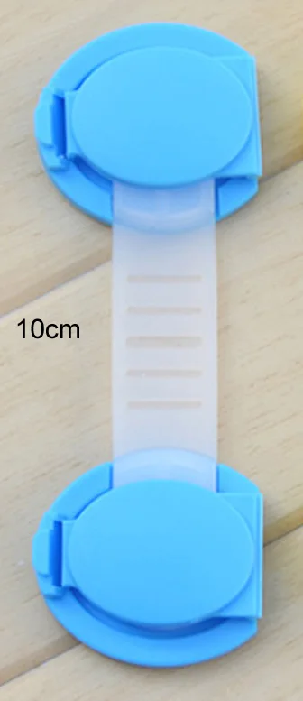 10cm blue 10 шт./партия, пластиковые детские безопасные ящики, одежда, ТВ, обувь, ванная комната, ведро, замки для шкафов, детские двери, защита, детский замок, акция - Цвет: 10cm blue