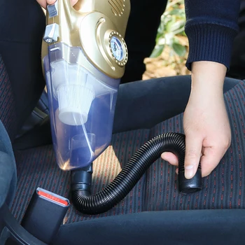 

4 in 1 Multi Function Portable Car Vacuum Cleaner with Digital Display Dual Use Auto Inflatable Pump Air Compressor