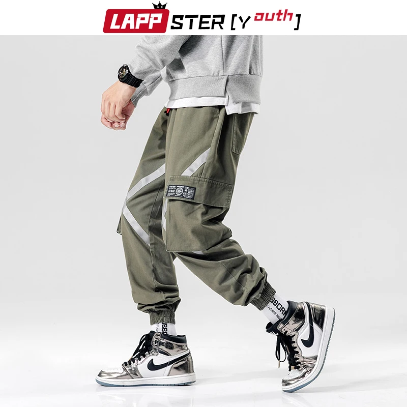 LAPPSTER/уличная одежда, спортивные штаны, Джоггеры для мужчин, Комбинезоны для мужчин s, Черный Гарем Карго повседневные мужские штаны, брюки для бега 5XL