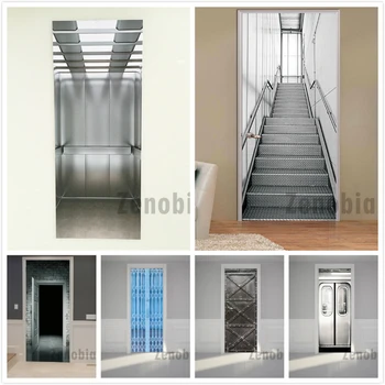 

Grey Cold Style Simple 3d Door Sticker PVC Waterproof HD Modular Printing Self-adhesive Mural Poster Decoration Home Design