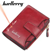 2022 New Customized Women Wallets Name Engraving High Quality  Short Card Holder Female Purse Coin Holder Wallets For Girl 1