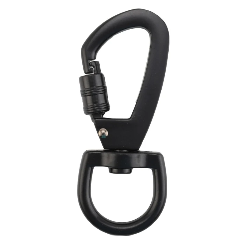 

Multifunctional D-type Buckle Auto Locking Carabiner With Swivel Rotating Ring For Outdoor Climbing Keychain Pet Leash Hook