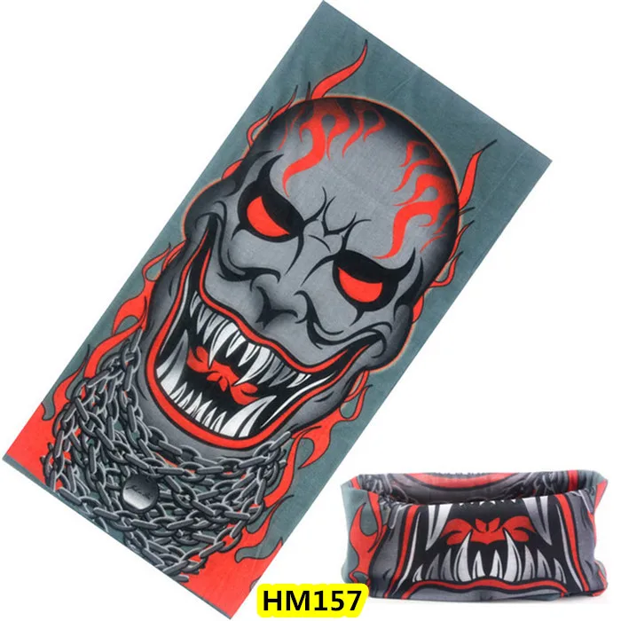 HM157 Scarf Мужской шарф, бандана для езды на Хэллоуин, женский платок, лыжная маска с черепом, маска на половину лица, шарф-призрак, шарф на шею, шарфы для походов, волшебный шарф, Вечерние Маски - Цвет: HM157 Scarf