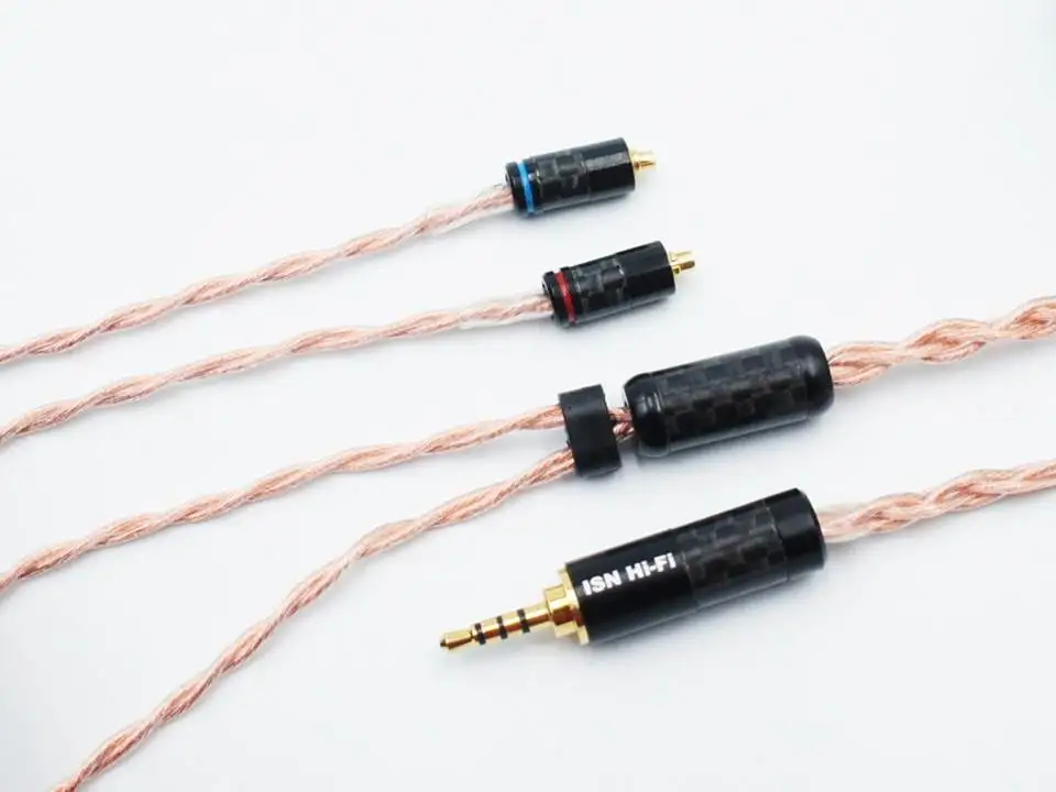 ISN аудио C4 4 акции 63 ядра один Кристалл Медь HiFi аудиофильский IEM кабель