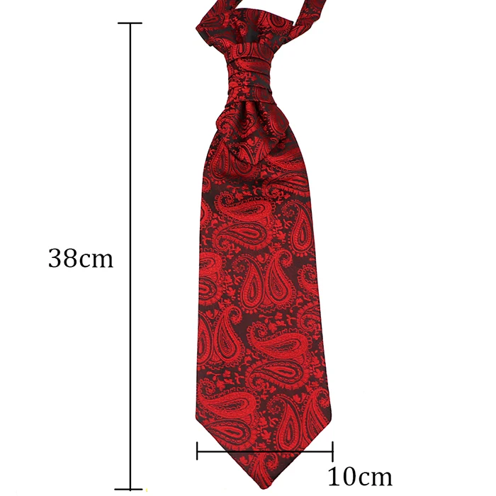 Herren Luxus Paisley Krawatte Jacquard Gewebte Seide Männer Krawatten Krawatte Rot Schwarz Blau Business Hochzeit Party Gentleman Accessoires Geschenk – Detail 1