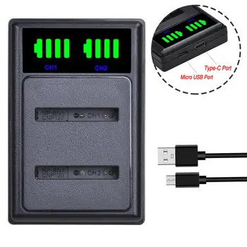 

Batmax NP-BN1 NP BN1 LED Dual Battery Charger with Type C Port for Sony TX9 WX100 TX5 WX5C W620 W630 W670 TX100 L10