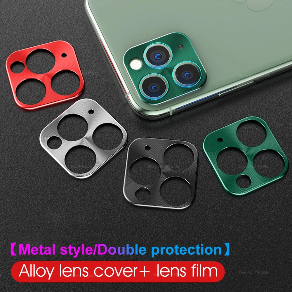 Для iPhone 11 Pro MAX металлическая крышка объектива камеры и пленка на объектив для