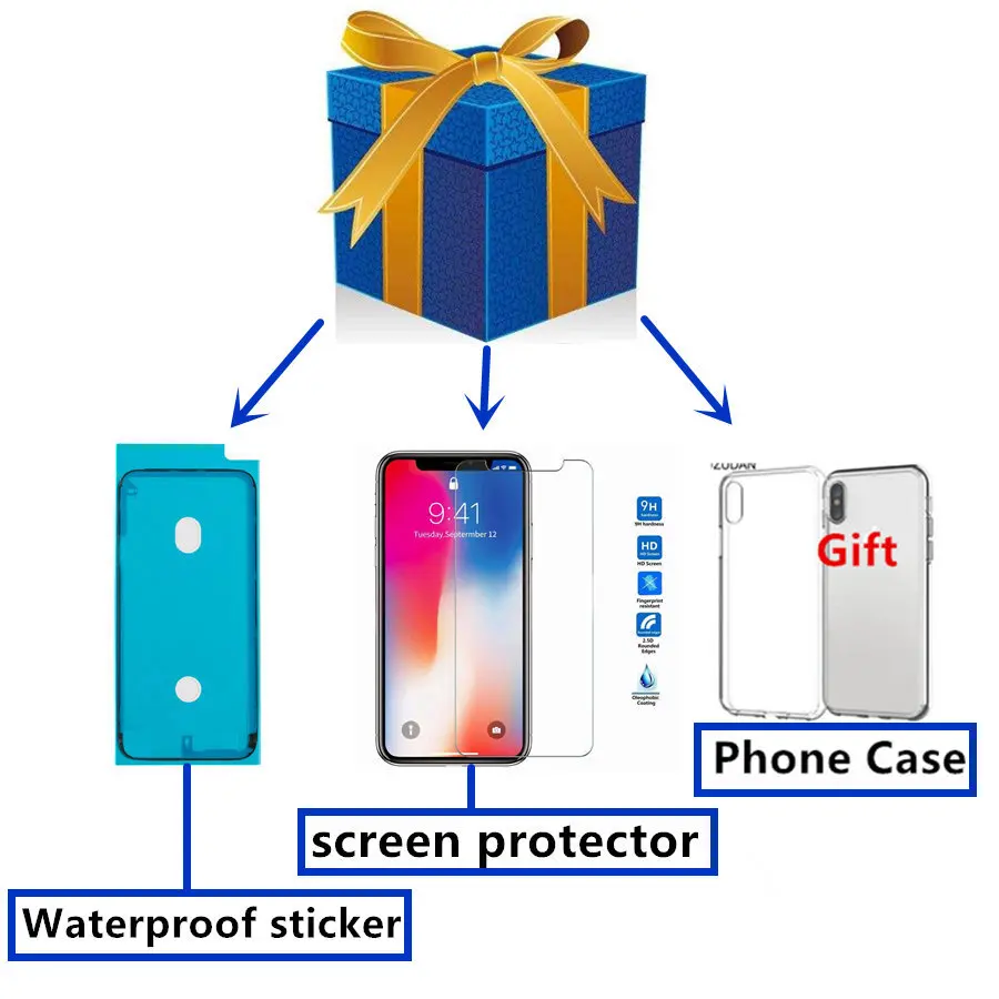 Лучший ЖК экран для iPhone 6S Plus дисплей + сенсорный дигитайзер полная сборка 6 7 8