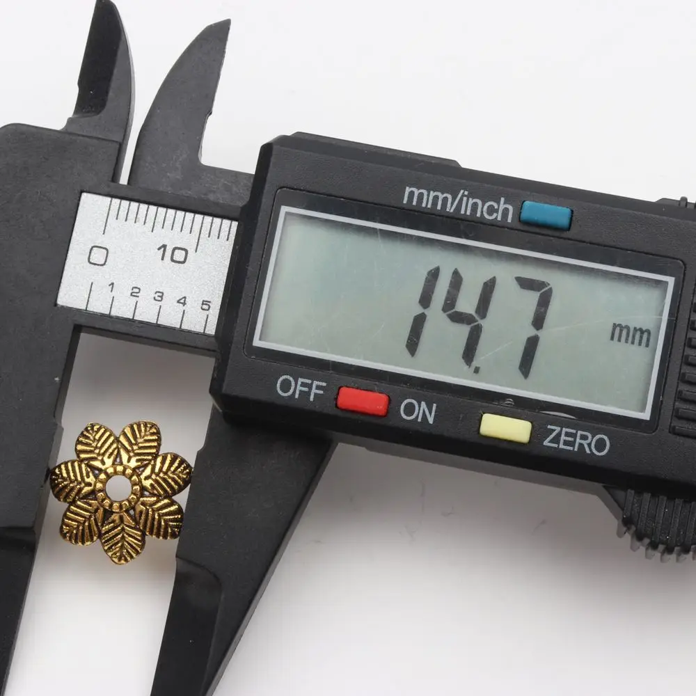 20 stücke 15-18mm Retro Antike Blume Lose Spacer Große Perlen Kappen Für Schmuck Handgemachte Armband Zubehör großhandel Versorgung – Detail 3