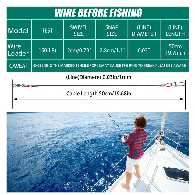 10pcs 15-50cm Lead Core Leash Fishing Wire Anti Bite Steel Fishing Line  Steel Wire Leader With Swivel Fishing Accessory - Fishing Tools - AliExpress