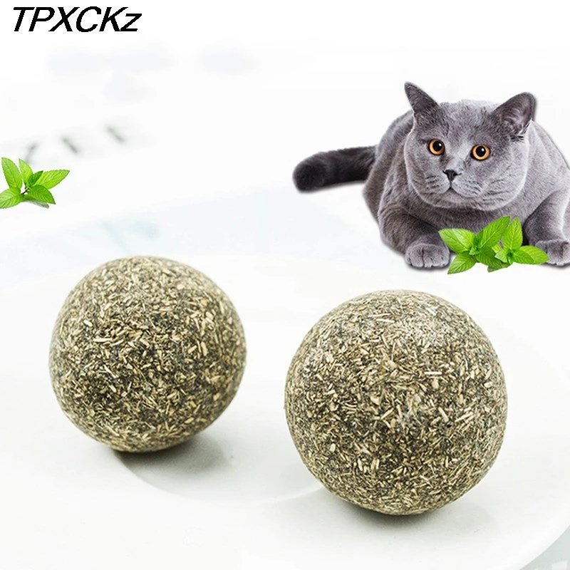 Bola de hierba gatera Natural para gato, Bola de actividad para