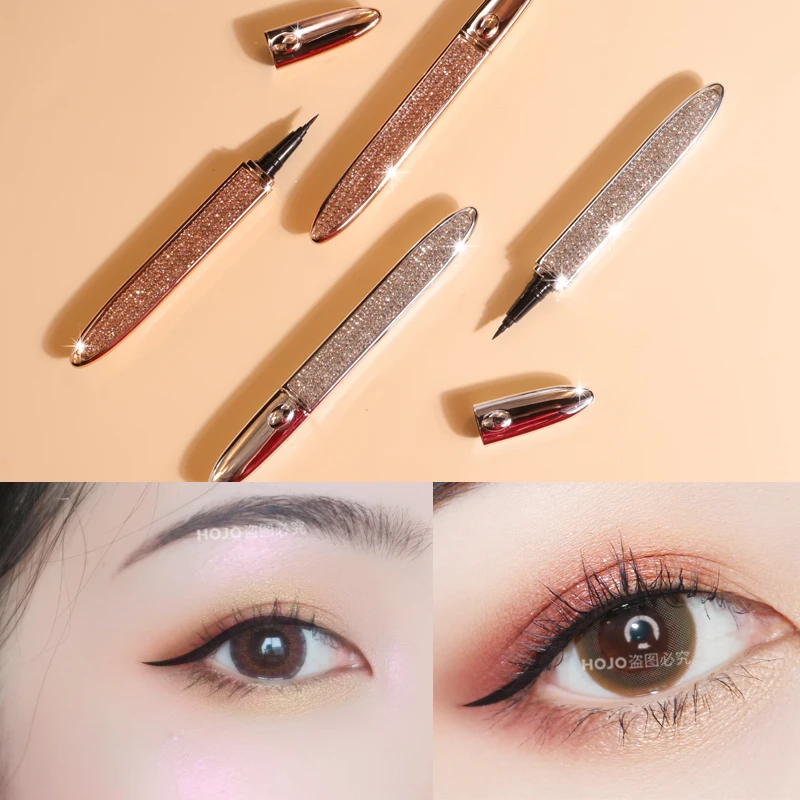 Hojo glitter diamond eyeliner pencil for makeup beginner long lasting waterproof starry liquid black eyeliner pen BN207 Hojo glitter diamond eyeliner pencil for makeup beginner long lasting waterproof starry liquid black eyeliner pen BN207