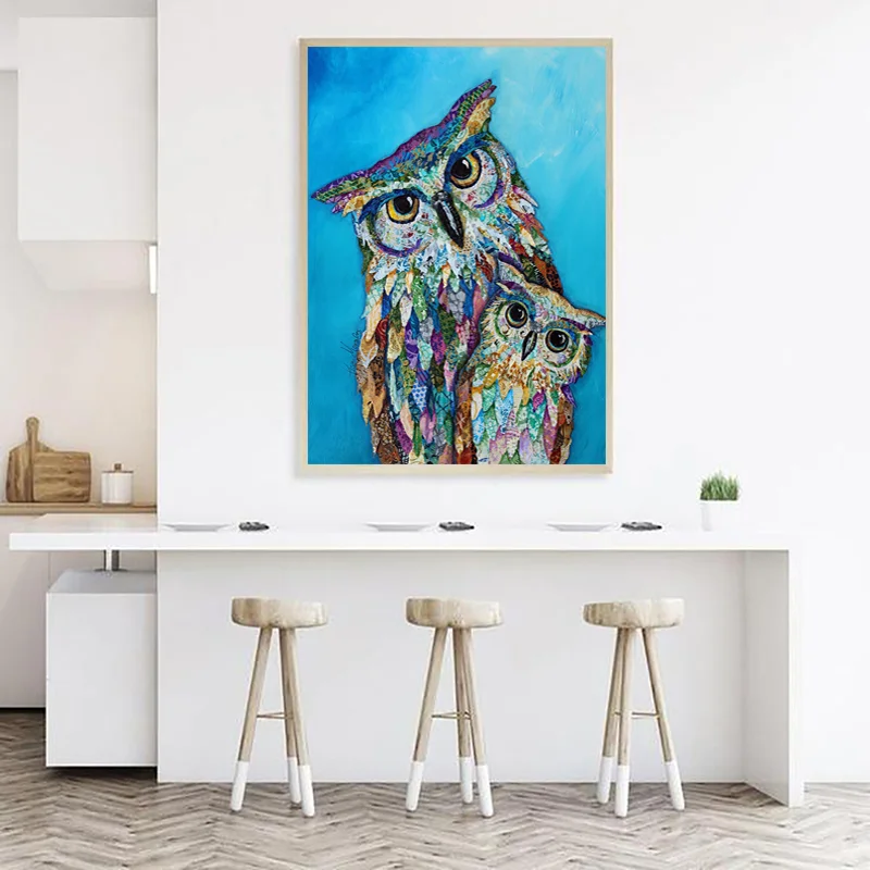 

Nordic Modern Owl Canvas Painting On Canvas Modular Picture Wall Home Poster Children's room Decoration Posters No Frame