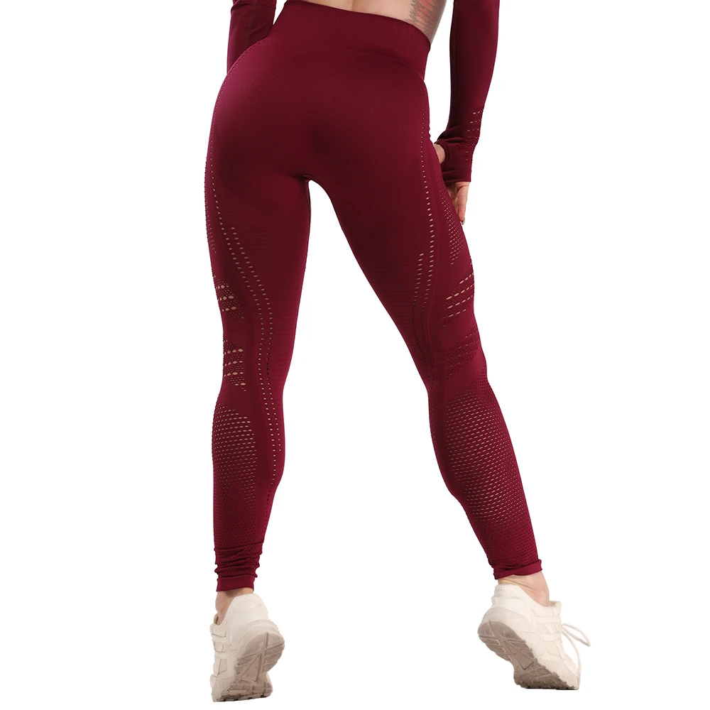 aerie crossover leggings New Hollow Out Leggings For Fitness Seamless Mesh Slim Leggings Women Push Up High Waist Sports Leggings Female Running Leggins fabletics leggings