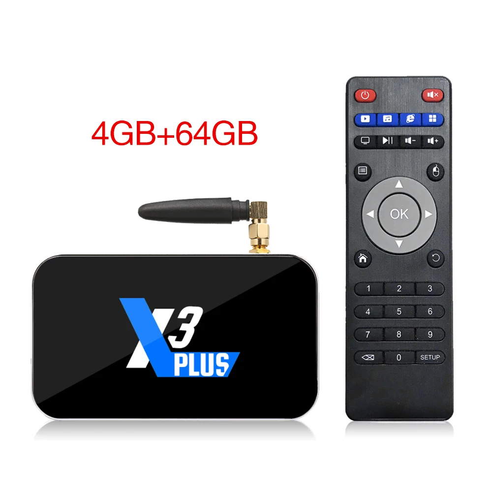 X3 Plus ТВ приставка Android 9,0 Смарт ТВ приставка S905X3 DDR4 ram 4GB rom 32GB 64GB 2,4G/5G Wifi 1000M Bluetooth 4,2 медиаплеер 4K HD - Цвет: X3 Plus 4G64G