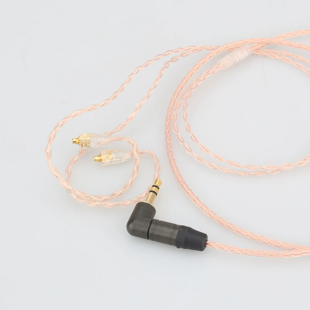 Free shipping HI End OCC Copper Headphone Upgrade Cable For SE535 SE425 SE315 1 2M With Right Angle 3 5MM Plug