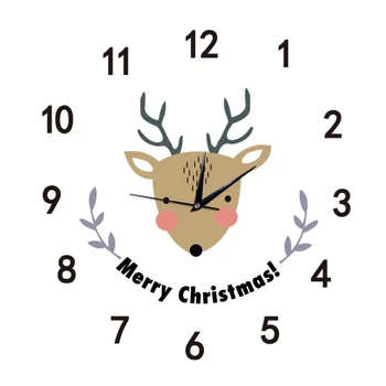

DIY Deer Cartoon Wall Clock Wall Hanging Novelty Classroom Home Decoration Children Wall Clocks Large FK1